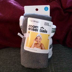 Room Essentials 2pk Bath Hair Wrap